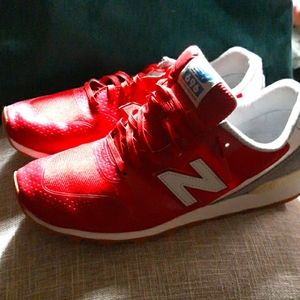 New Balance Reengineered Red Sneakers. Size US 9.5